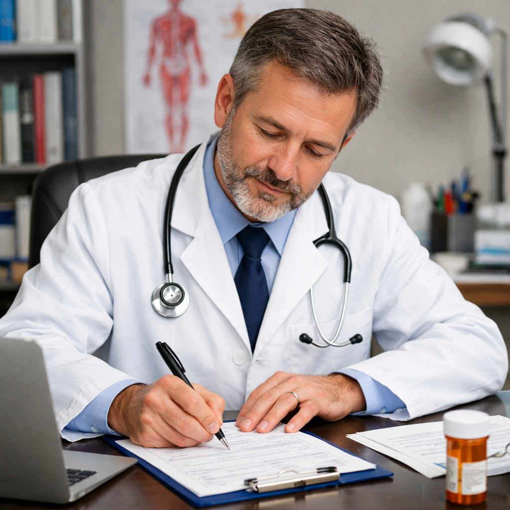 Doctor Reviewing Medical Records-1
