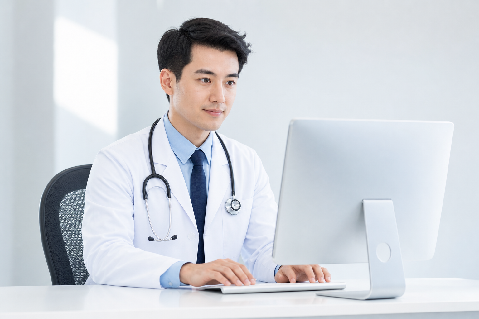 Doctor on Computer Screen-1